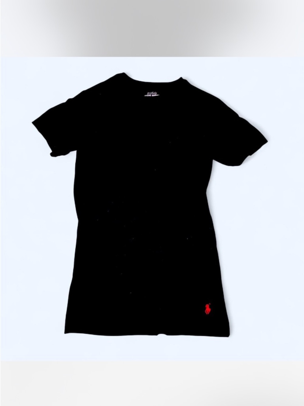 Polo by Ralph Lauren Black Tee with Red Logo Accents